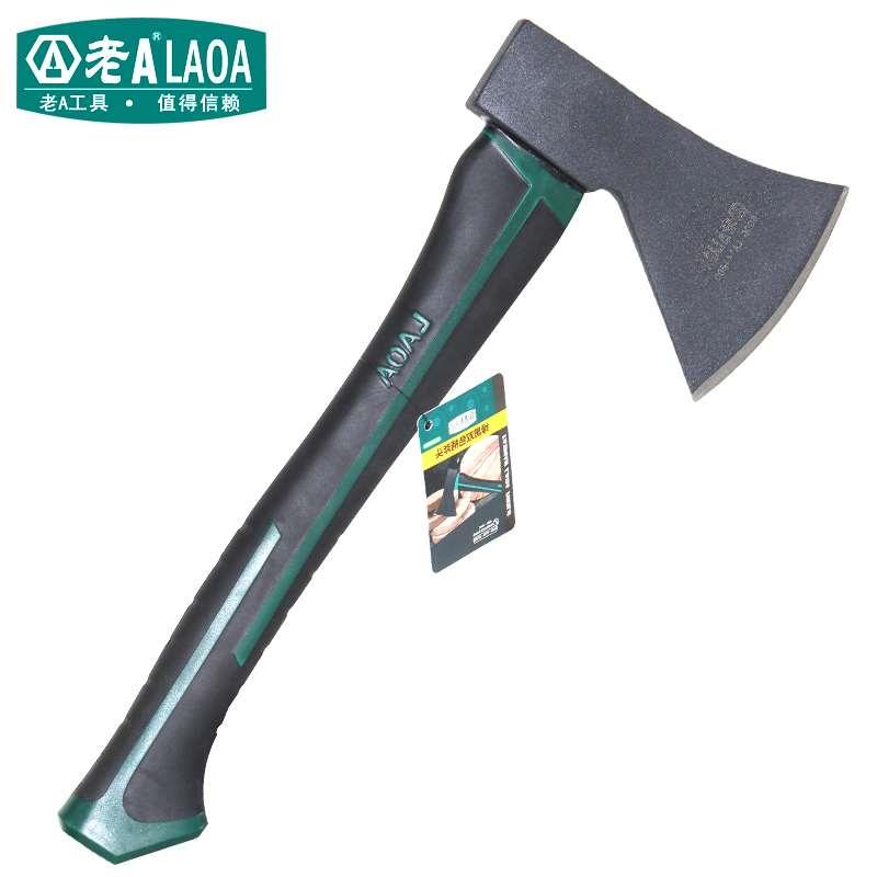 老A 双色柄木工斧头600G开山野营斧子采伐消防家用劈柴斧LA144600图片