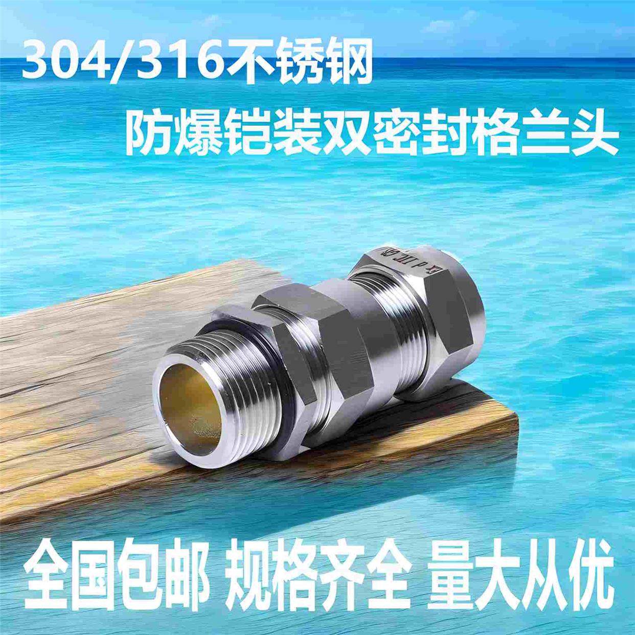 304不锈钢接管式防爆格兰头铠装电缆夹紧双密封接头防爆填料函,宠物/宠物食品及用品,宠物推车,淘宝优惠券,粉丝福利购,淘宝优惠卷