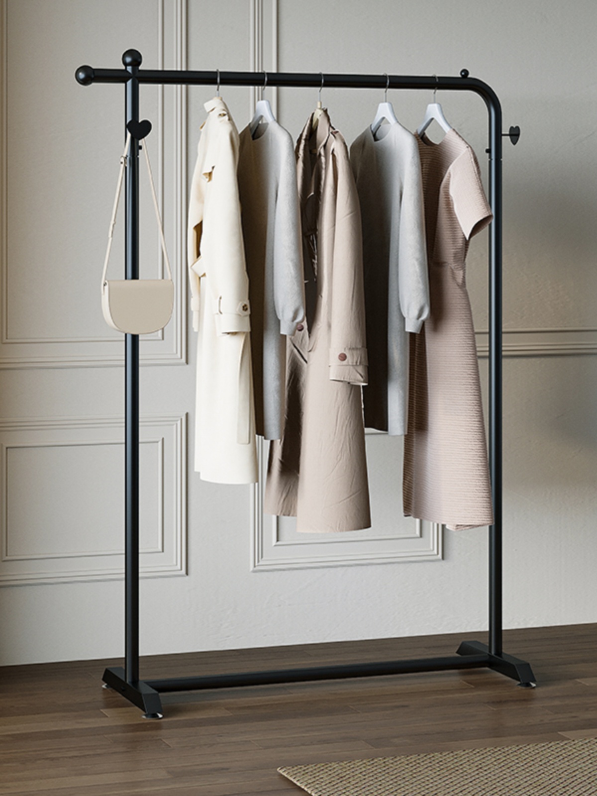简易凉衣架家用衣帽架室内房间衣服收纳落地杆客厅省空间挂衣服架