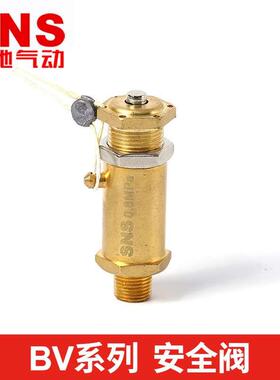 SNS神驰气动工具安全阀直动式泄压阀全铜质BV-01 02 03 04红帽短