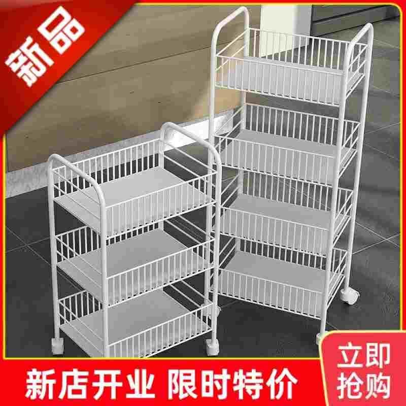 卧室移动简易书架落地多层宿舍神器厨房零食家用收纳小推车置物架