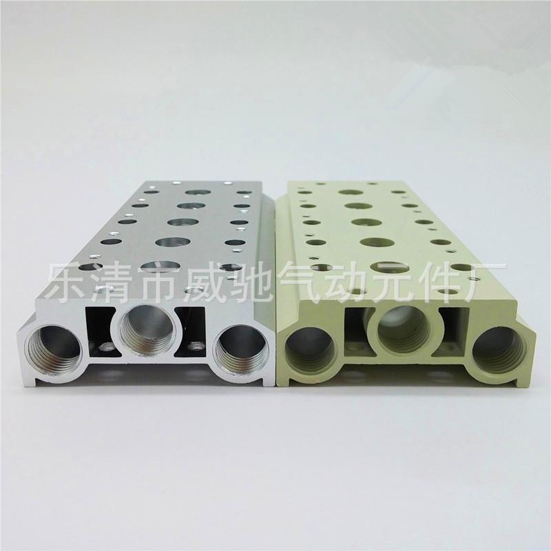 电磁阀底座4V310-10连接汇流板300M系列2F3F4F5F6F7F8F9F10F位联