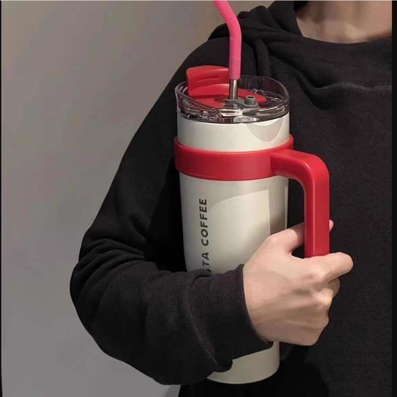 山姆巨型杯costa巨型保温杯304不锈钢水杯大容量水杯1.25L吸管杯