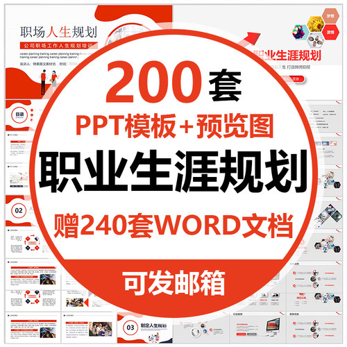 职业规划PPT模板大学生职业生涯规划就业创业指导职业发展简历
