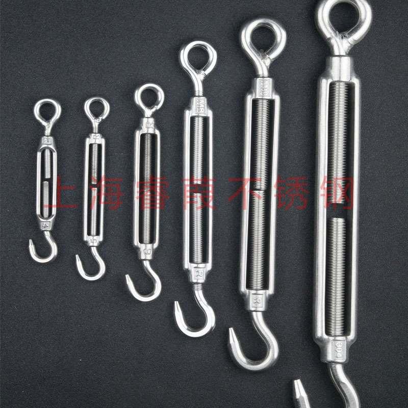 304不锈钢花篮螺丝 钢丝绳绳索拉紧紧线器 开体花兰螺栓