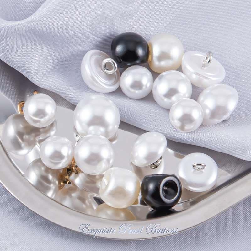 圆形珍珠扣旗袍扣子衬衫上衣女纽扣高端精致时尚毛衣开衫衣服珠扣