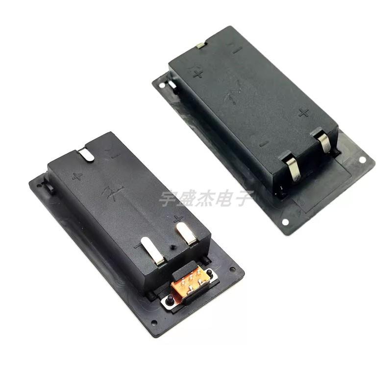 7号2节嵌入式电池座带开关带盖2AAA电池盒座方形3V沉板电池盒