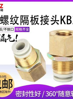内螺隔板接头KB2E/KQ2E04/06/08/10/12/16-M5/01/02/03/04