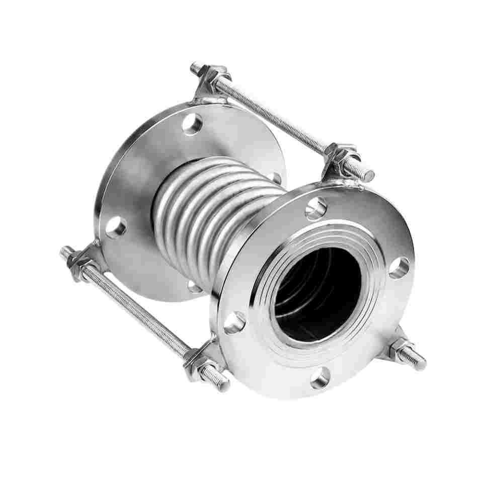 304法兰式不锈钢波纹补偿器金属蒸汽软管膨胀节工业衬氟伸缩软接