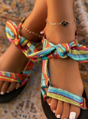 Beach shoes women s sandals夏季欧美沙滩鞋大码女鞋平底凉鞋女