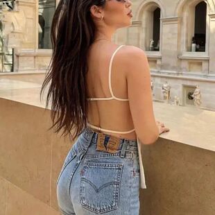 ASDS Sleeveless Black White Crop Top Women Backless Sexy Tan