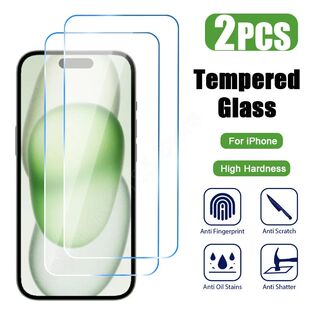 2PCS Screen Protector for iPhone16 15 14 13 12 11 Pro Max