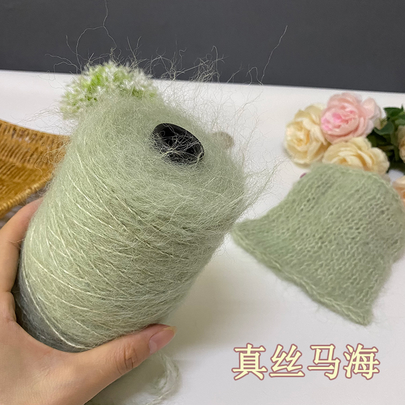 真丝马海毛长毛手编秋冬毛衣外套
