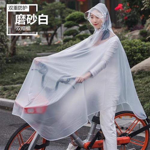 雨衣透明女ins雨衣电动车可x穿A脱雨衣女N衣服式骑车骑行神器雨披