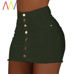 Women Jean Mini Skirts Strench High Waist  Sexy Club Skirt