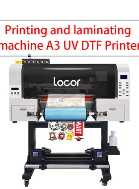 Locor 30cm A3 Roll to Roll UV Dtf Printer with Laminator ColdTransferFilmStickerLabelPrintingMachine