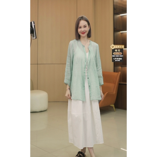 通勤OL細節控女士襯衫 CS2420 曉雯姐妹 100%苧麻