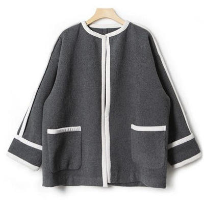 详情有尺码表＋面料成分【晓雯】设计师款轻奢老钱外套 WT2712