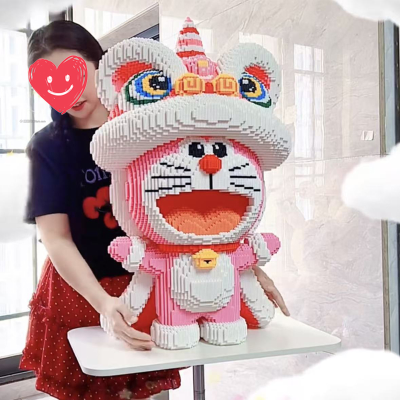 2025新款醒狮哆啦a梦叮当猫拼装积木成人版高难度益智男女孩系列