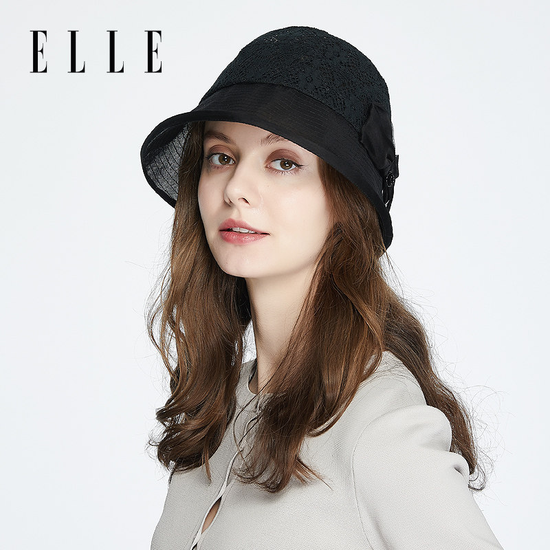ELLE夏季女士桑蚕丝透气遮阳帽