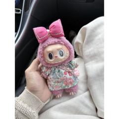 拉布布娃衣仅娃衣一二代Labubu马卡龙搪胶盲盒挂件泡泡玛特套装