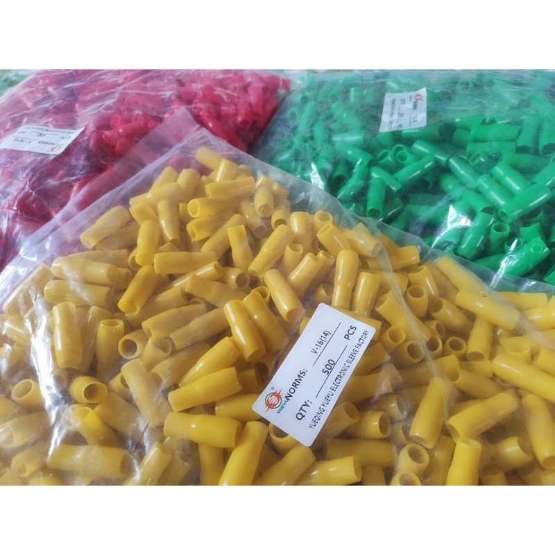 V1-1.5平方端子硅胶软套 端子绝缘护套 线耳端子色套 2000只/包