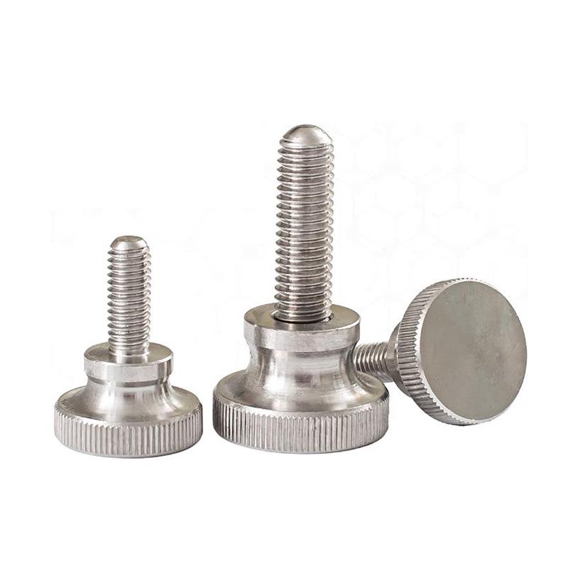 M2M2.5M3M4M5M6M8M10不锈钢304高头滚花螺丝钉GB834手拧台阶螺栓