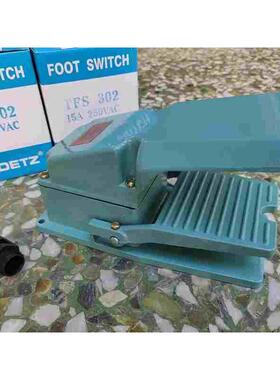 原装正得ZHDETZ脚踏开关TFS-302铝壳自复踏板开关 带护盖踏板开关