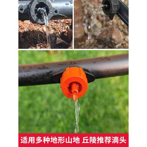 4L8L压力补偿式滴头果园滴灌喷头不可调式滴头大棚滴灌盆栽稳流器
