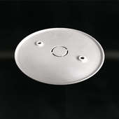 86型圆盖板暗盒有孔保护盖接线盒盖子通用防尘盖圆形塑料底盒盖