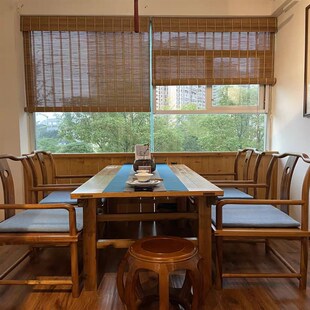 竹帘竹窗帘卷帘阳台客厅高遮光窗帘民宿酒店隔断卷拉式遮阳竹帘子
