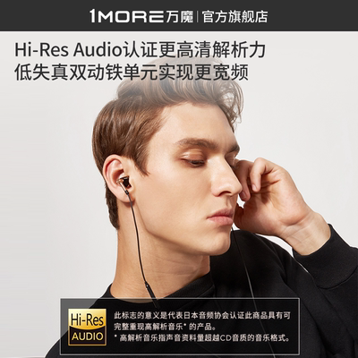 1MORE/万魔 E1001一圈二铁三单元有线耳机入耳式HIFI发烧音乐耳塞