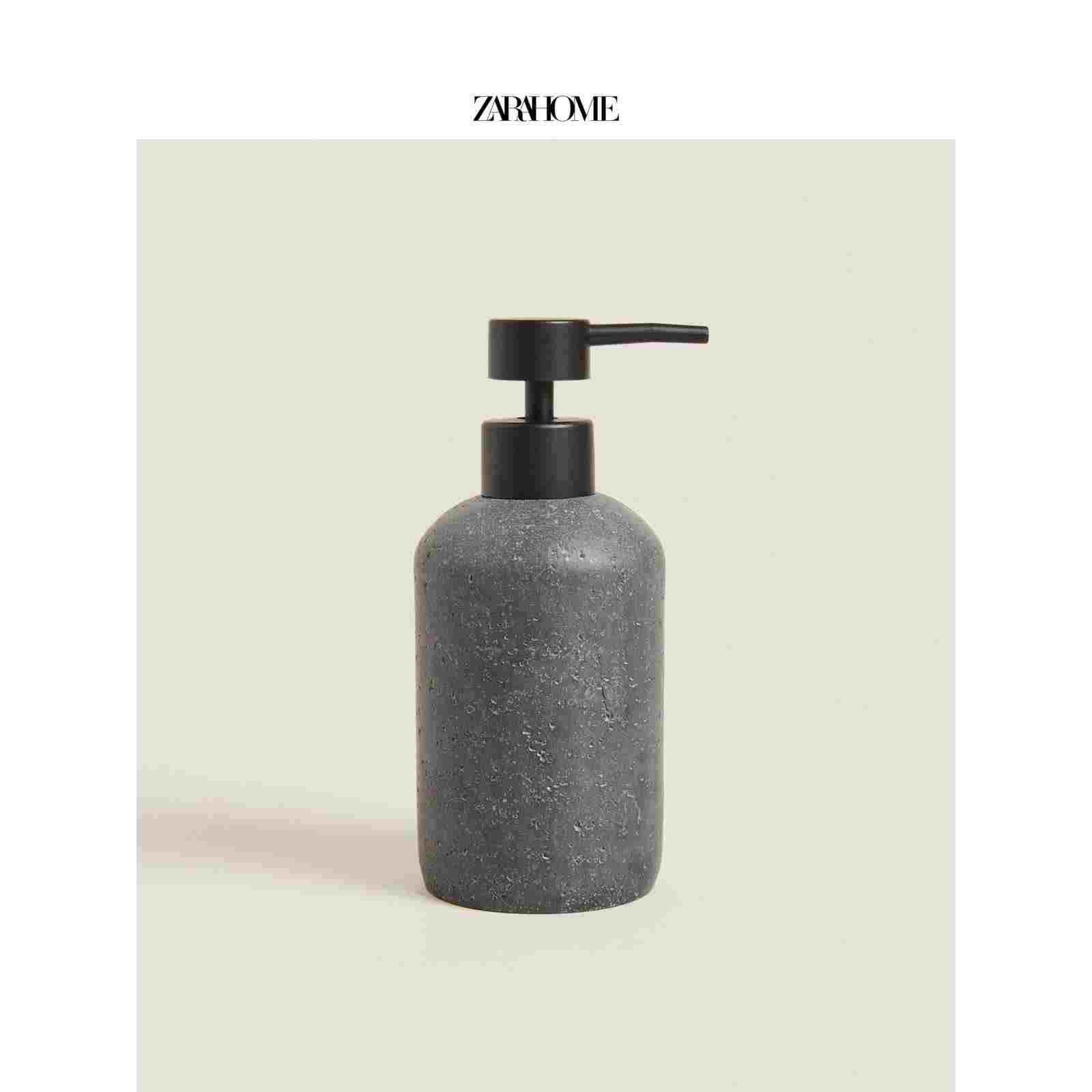 Zara Home 简约灰色石头外观树脂分液器洗手液瓶子 47533466800