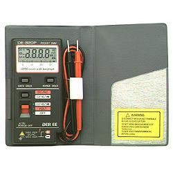 台湾原装进口得益DE-320P袋装数字万用表高精度正品便携耐用