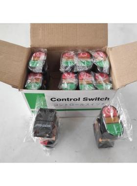 10只一盒 银触点 马可APBB-22N-25N复位双键双位带灯按钮开关220v