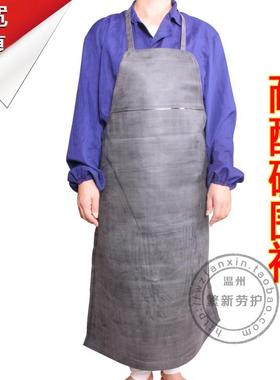 耐酸碱劳保橡胶围裙 黑色防油防水耐磨工业护衣橡胶加厚加宽防护