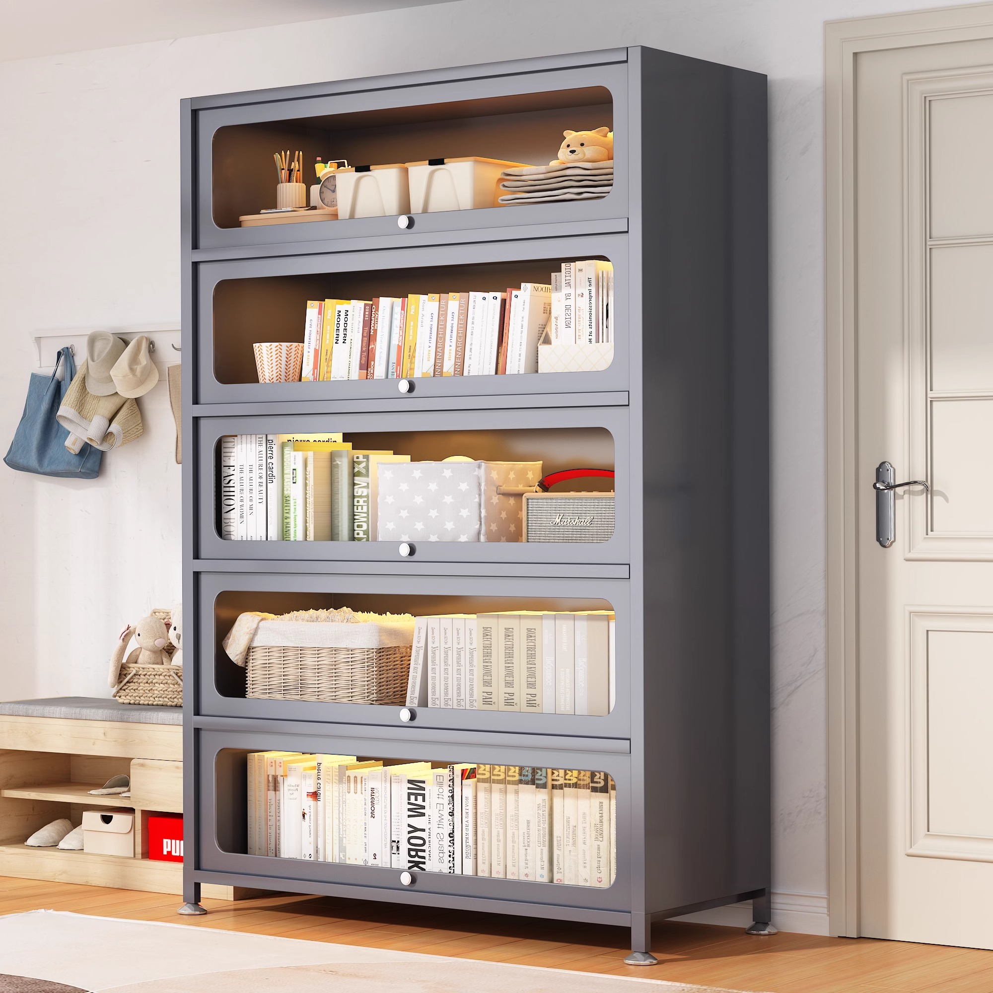 毕威尔家用书柜防尘展示柜