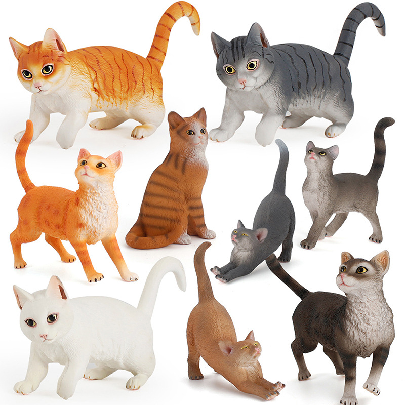 热销猫咪模型实心橘猫静态宠物猫家禽创意沙盘摆件
