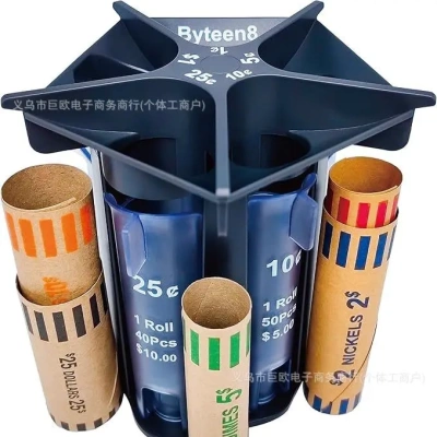 硬币储蓄管硬币分拣器硬币计数器5-in-1五合一零钱分拣机零钱分类