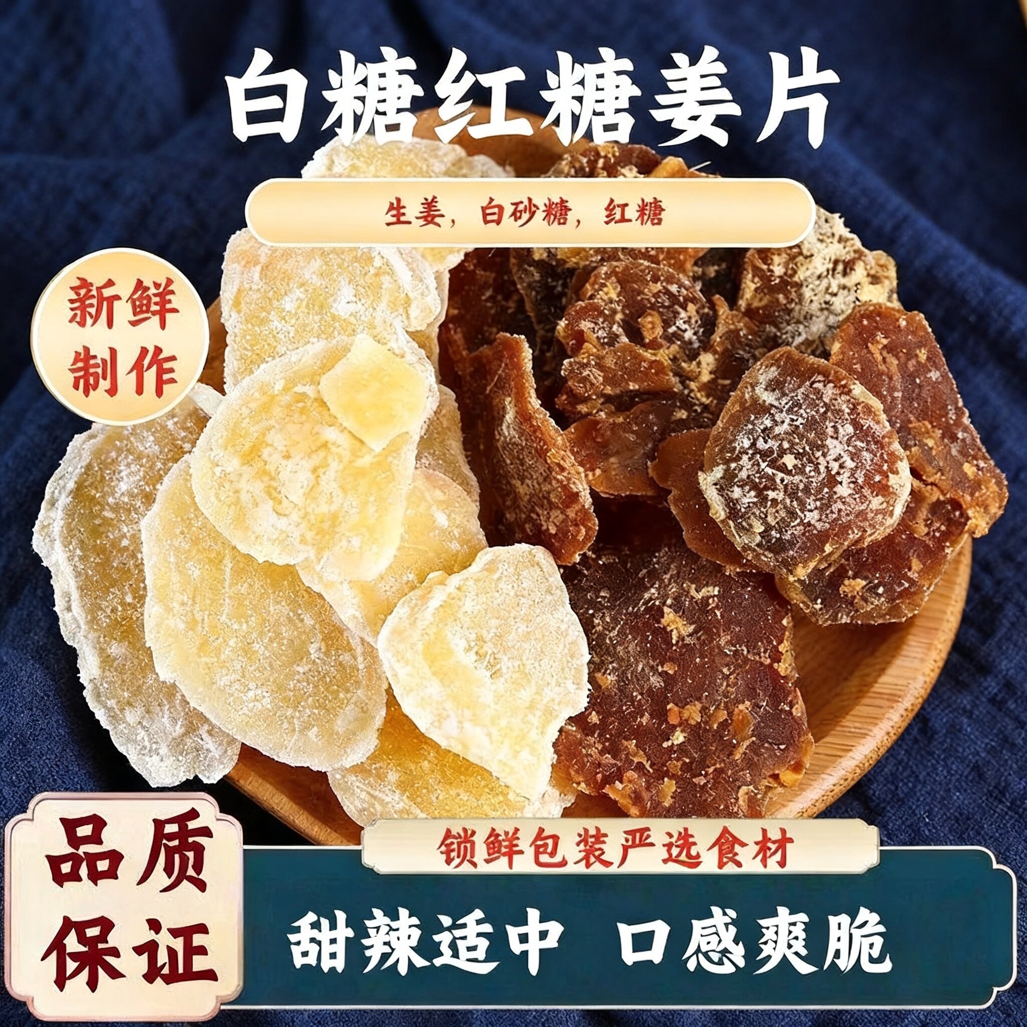 正宗手工红糖姜片软硬适中解腻