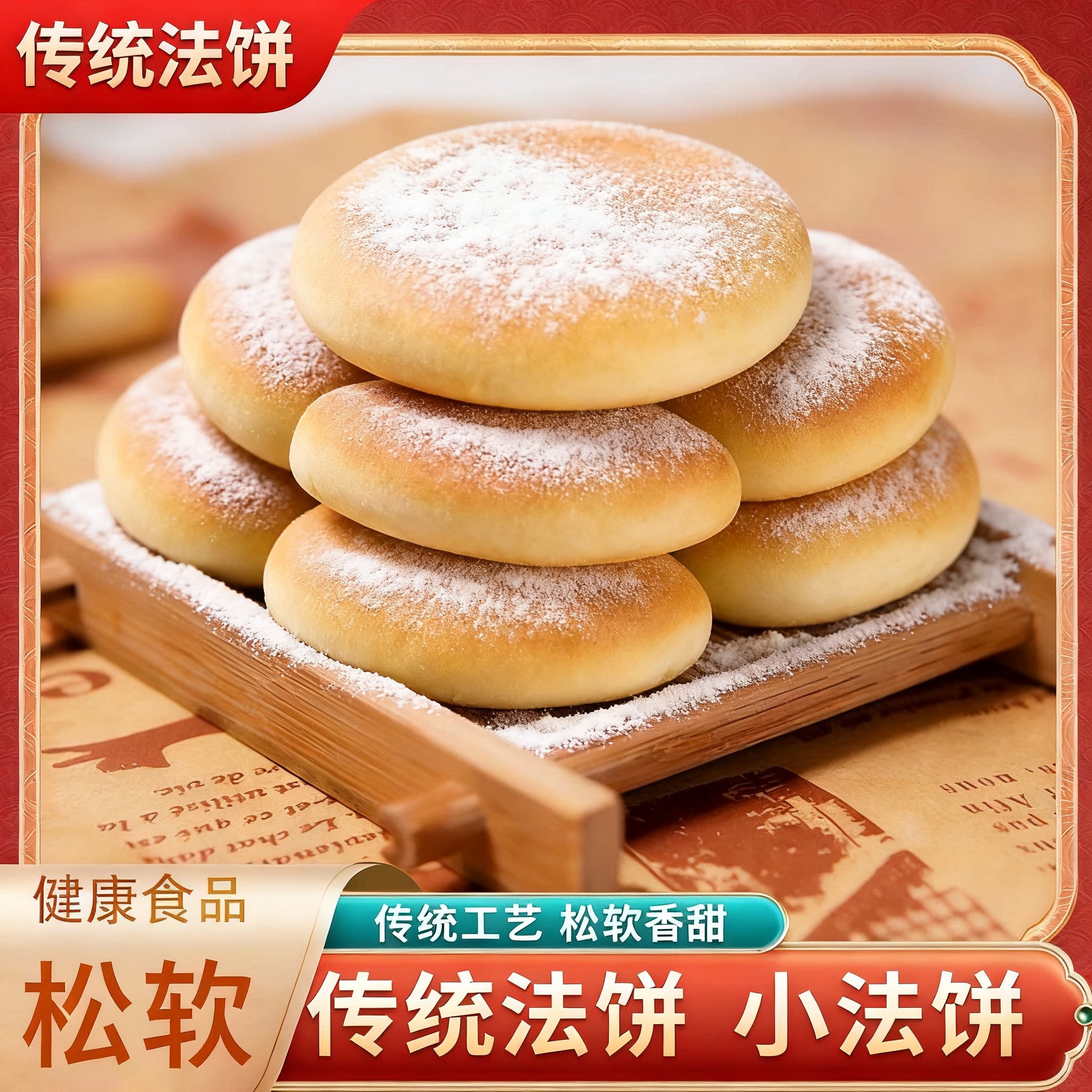 湖南特产手工老面法饼整箱