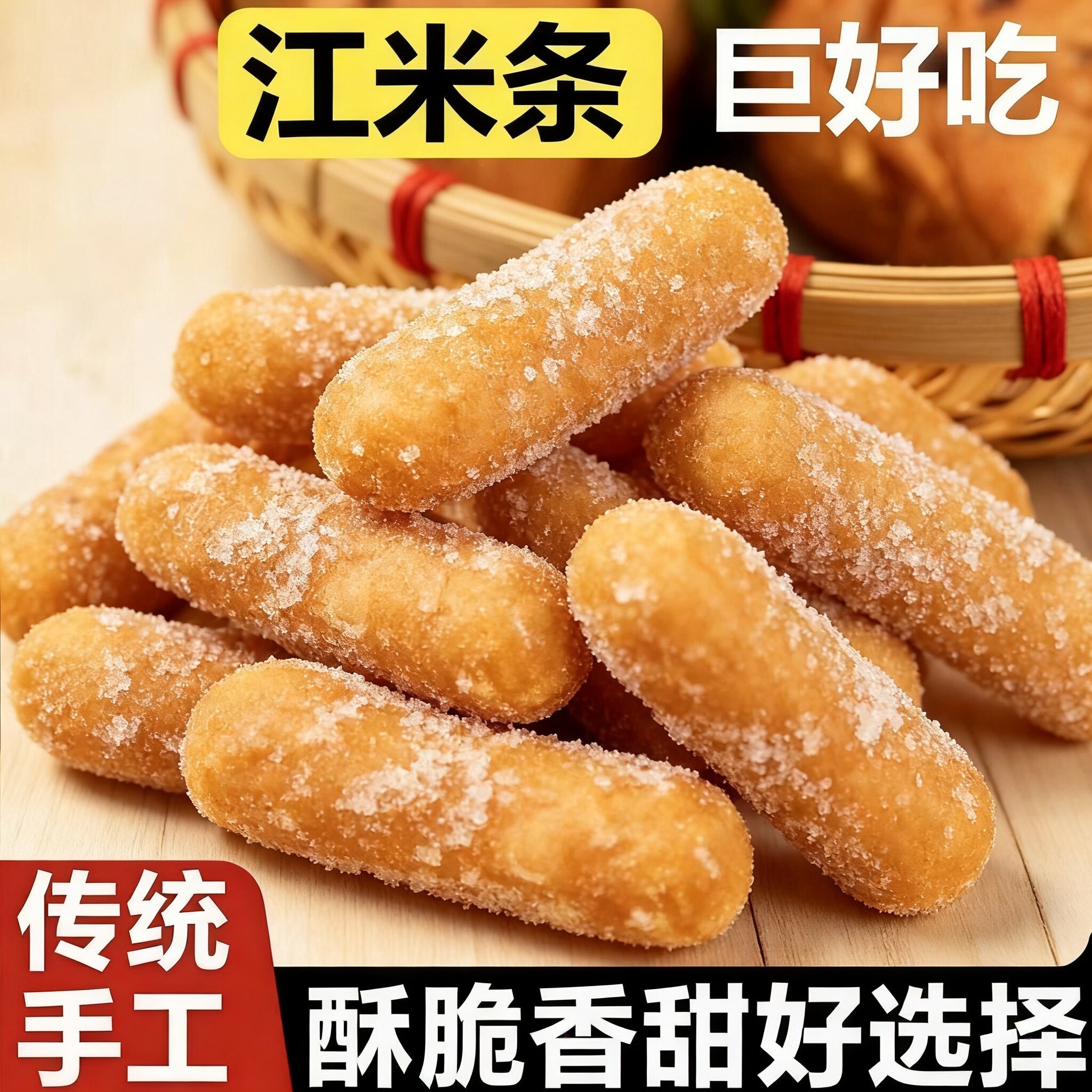 正宗江米条老式传统雪花条糯米京果酥条零食休闲食品零食批发