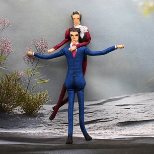 逆转裁判抽象老鼠干公仔成步堂龙一无白边手脚铁丝骨架毛绒玩偶