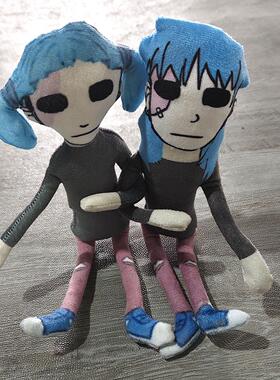 sallyface抽象丑玩偶手脚有铁丝可活动毛绒公仔无白边超细