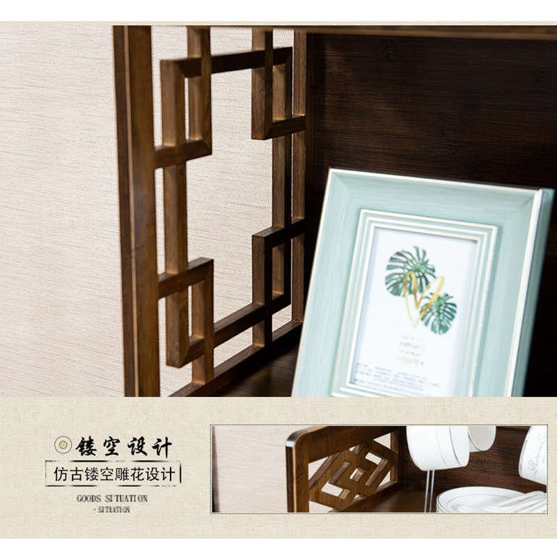 楠竹书架置物架简易桌面小收w纳架落地简约现代实木学生用儿童书