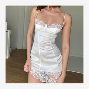 欧美性感纯欲睡裙家居连衣裙短裙 sexy nightdress pajamas dress