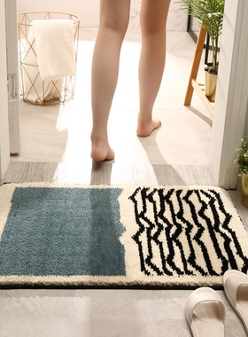 Absorbent felt bedroom entrance door mat bathroom rug carpet