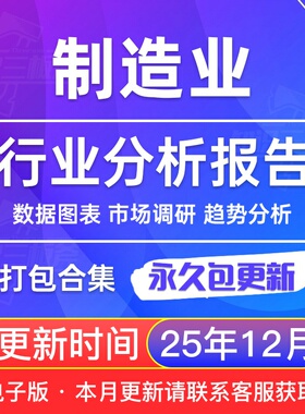 2025年 制造业 制造行业  行业分析报告合集