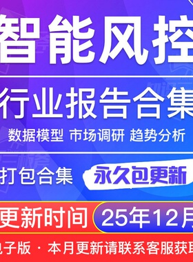 2025年智能风控行业金融大数据风控研究分析报告合集
