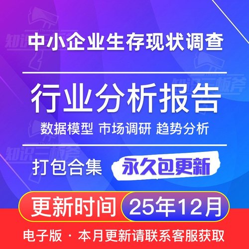 中小企业生存现状调查与发展策略市场调查研究报告 G199